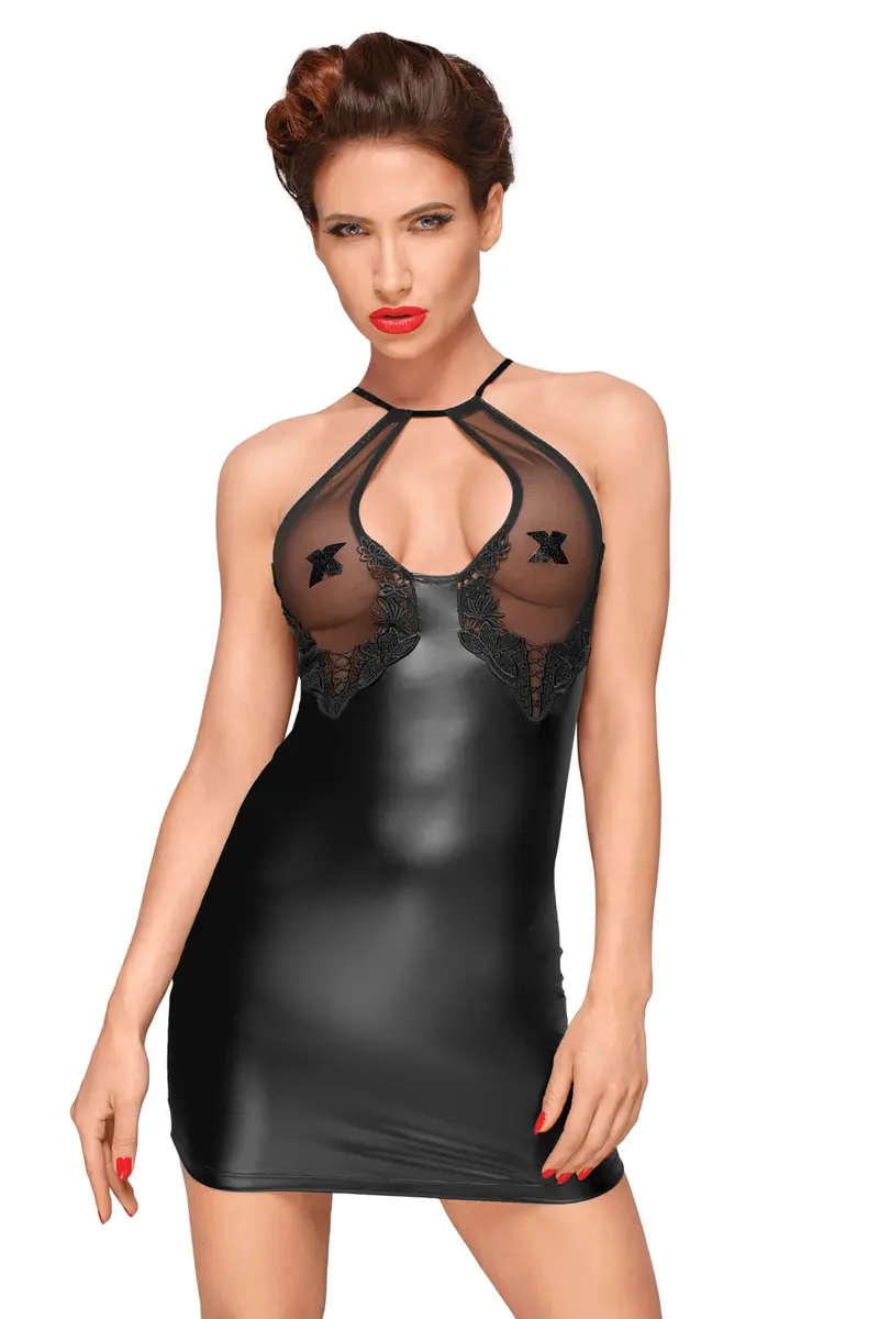 Powerwetlook dress F185